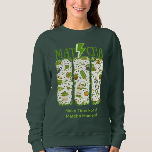 MATCHA Lightning Bolt Brush Stroke Sweatshirt (Vorderseite)