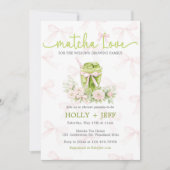 Matcha Love Baby Shower Einladung | Grüner Tee (Vorderseite)