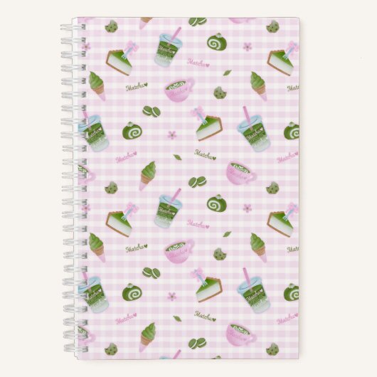 Matcha Lover Pink Notizblock (Vorderseite)