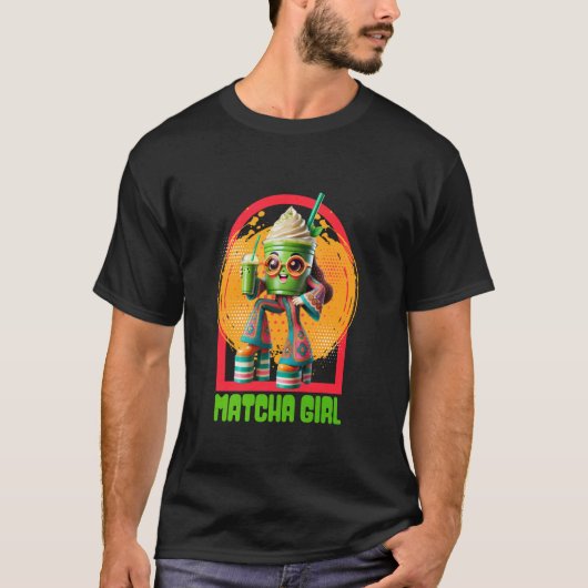 Matcha Mädchen T-Shirt (Vorderseite)