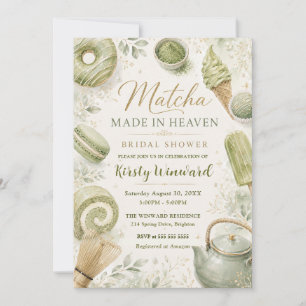 Matcha Made in Heaven Brautparty Einladung