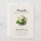 Matcha Made in Heaven Brautparty Einladung (Vorderseite)