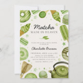 Matcha Made in Heaven Bridal Dusche Einladung (Vorderseite)