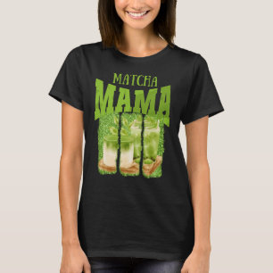 MATCHA MAMA Green Glitzer Brush Stroke T-Shirt