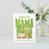 MATCHA MAMA Green Tee Glitzer Mama Gran Café Postkarte (Stehend Vorderseite)