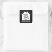 Matcha-Mama lustige Mutter-Gemeinschaft Quadratischer Aufkleber (Tasche)