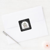Matcha-Mama lustige Mutter-Gemeinschaft Quadratischer Aufkleber (Umschlag)