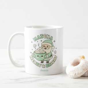 Matcha Merry & Bright Weihnachtsmann Kaffeetasse