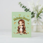 Matcha Mood Aesthetic Design Cute Green Tea Vibes Postkarte (Stehend Vorderseite)