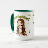 Matcha Mood Aesthetic Design Cute Green Tea Vibes Tasse (Vorderseite Links)
