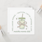 Matcha-Mutter-Latte-Liebhaber-Wellness-Ästhetik Karte (Vorderseite/Rückseite Beispiel)