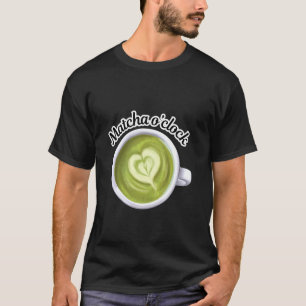 Matcha o'clock Funny Green Tee Niedlicher Cup Herz