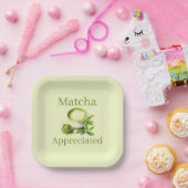 Matcha-Papierplatte Pappteller (Party)