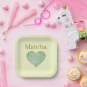Matcha-Papierplatte Pappteller (Party)