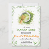 Matcha Party Einladung (Vorderseite)