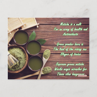 Matcha Poem Postcard Postkarte