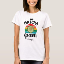 Matcha-Queen Retro Vintage Sonnenuntergang Damen T