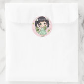 Matcha Runder Aufkleber (Tasche)