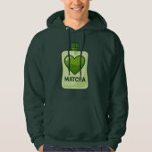 Matcha Serum Pouch mit Herzdesign Hoodie (Vorderseite)