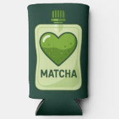 Matcha Serum Pouch mit Herzdesign Selters Dosenkühler (Vorderseite)