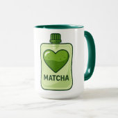 Matcha Serum Pouch mit Herzdesign Tasse (VorderseiteRechts)