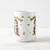 Matcha-Stimmung Ästhetisches Design Süße Grüntee-V Kaffeetasse (Mittel)