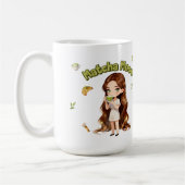 Matcha-Stimmung Ästhetisches Design Süße Grüntee-V Kaffeetasse (Links)