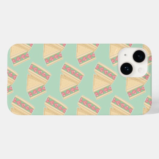 Matcha Strawberry Sandwich Case-Mate iPhone Hülle (Rückseite (Horizontal))