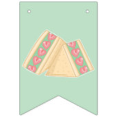 Matcha Strawberry Sandwich Happy Birthday Wimpelkette (Erste Fahne)
