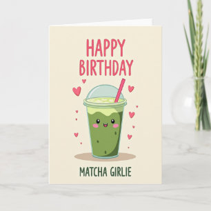 Matcha Süße Geburtstagskarte Karte