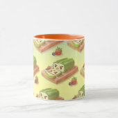Matcha Swiss Roll: Iron T Green Tea Cake Art Tasse (Zentrum)