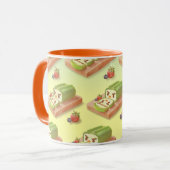 Matcha Swiss Roll: Iron T Green Tea Cake Art Tasse (Vorderseite Links)