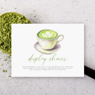 Matcha-Tasse Brautparty-Display-Dusche Begleitkarte