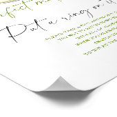 Matcha Tea Brautparty Setzen Sie einen Ring auf da Poster (Ecke)