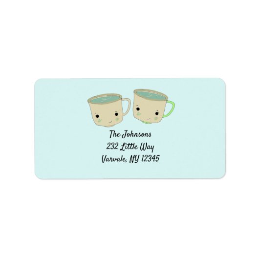 Matcha Tea New Address Label Adressaufkleber (Vorne)