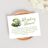Matcha Tea Themed Display Showdusche Brautparty Begleitkarte