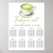 Matcha tea Wedding Chart Poster (Vorne)