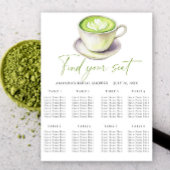 Matcha tea Wedding Chart Poster