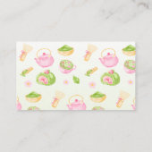 Matcha-Tee-Baby-Shower-Windel-Raffel Begleitkarte (Rückseite)