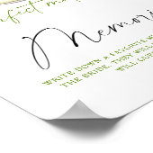 Matcha Tee Erinnerungen mit der Braut Poster (Ecke)