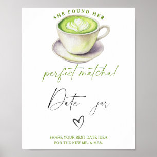 Matcha-Tee-Junggesellinnen-Abschied Ideen für eine Poster