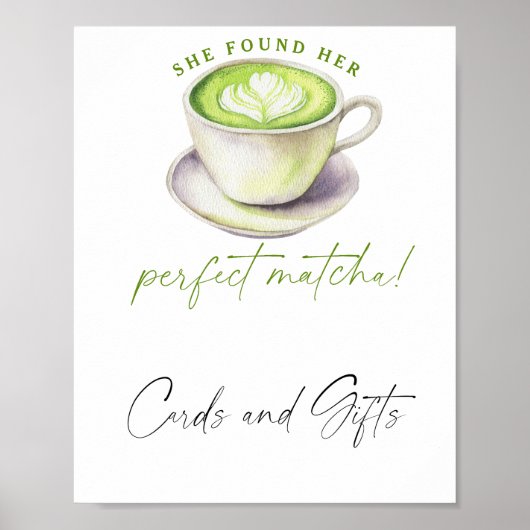 Matcha-Tee-Junggesellinnen-Abschied-Karten und Ges Poster (Vorne)