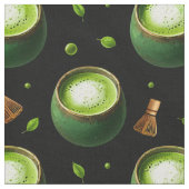Matcha-Tee Nahtloses Muster Stoff (Nahaufnahme)