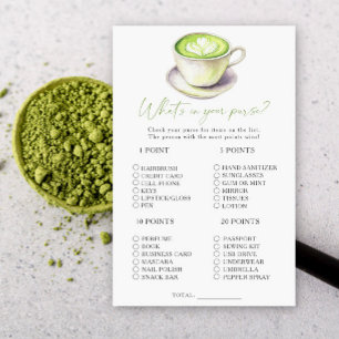 Matcha Tee Was ist in deinem Handtaschenspiel?