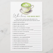 Matcha Tee Wer die Braut am besten kennt (Vorderseite)