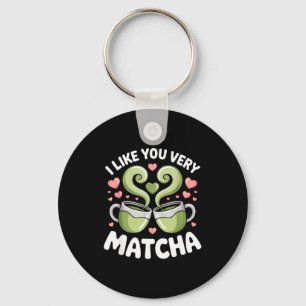 Matcha-Tee-Zitat Grüner Tee Pun Ich mag dich sehr  Schlüsselanhänger