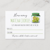 Matcha Theme Party Game Guessing Card Platzkarte (Vorderseite)