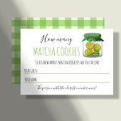 Matcha Theme Party Game Guessing Card Platzkarte