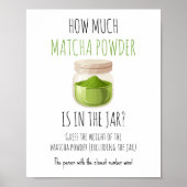 Matcha Theme Party Game Sign Poster (Vorne)