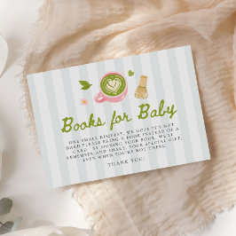 Matcha Themed Books For Baby Shower Begleitkarte